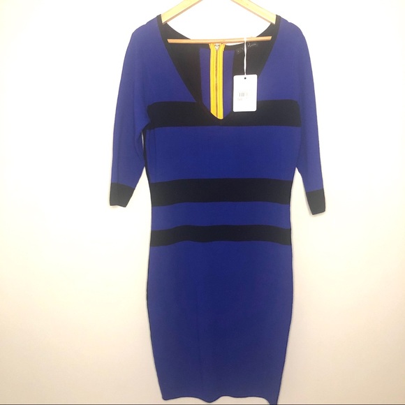 NWT Soon Maternity Belle zip knit dress large - Picture 4 of 8